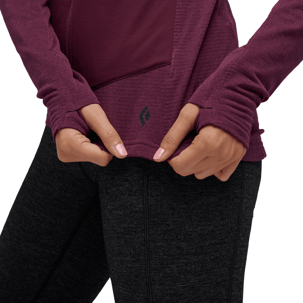 W Coefficient Lt Hybrid Hoody Blackberry, view: 6