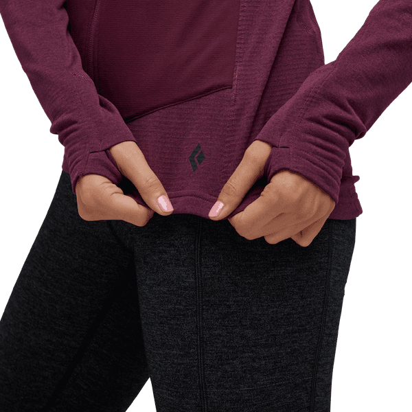 W Coefficient Lt Hybrid Hoody Blackberry, view: 6