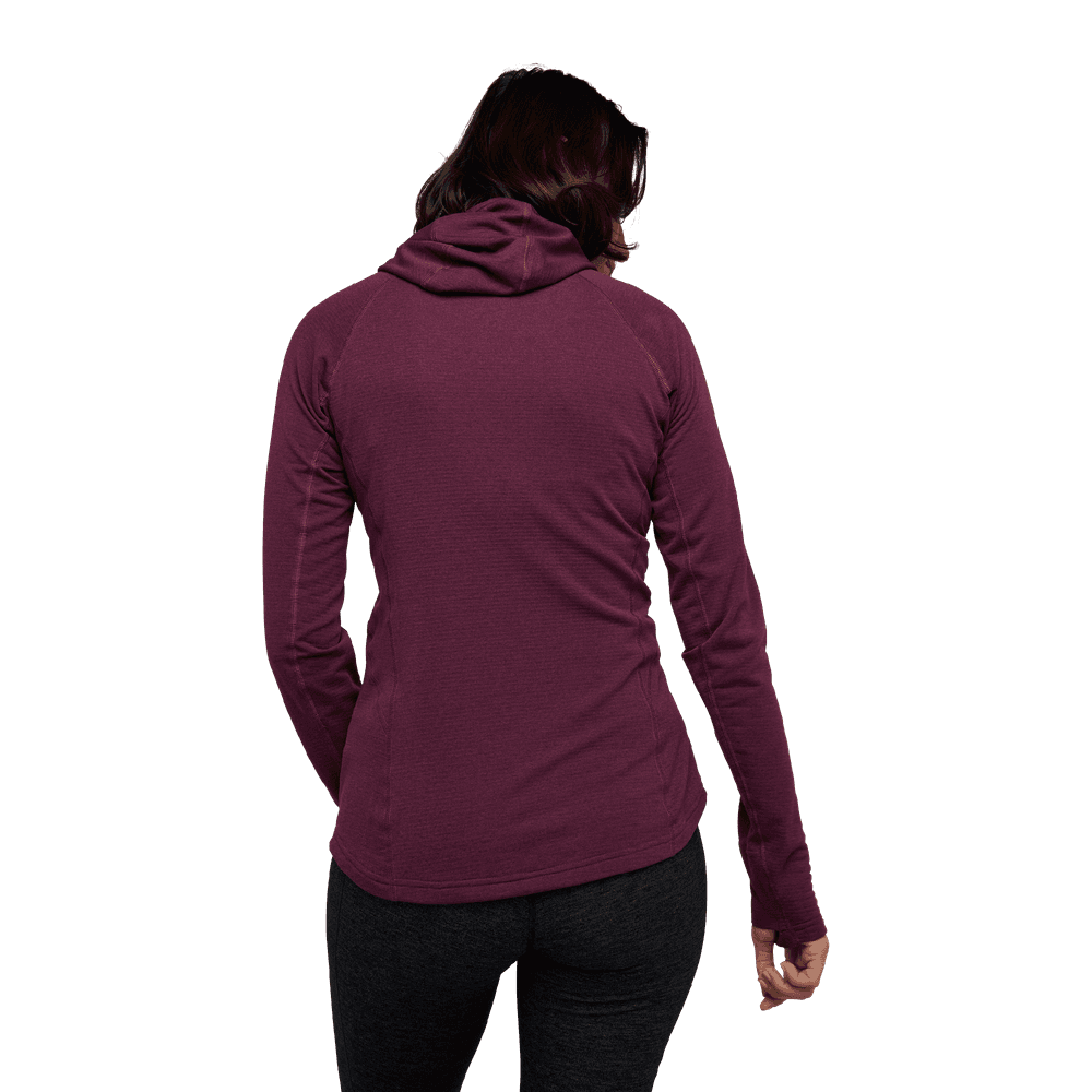 W Coefficient Lt Hybrid Hoody Blackberry, view: 3