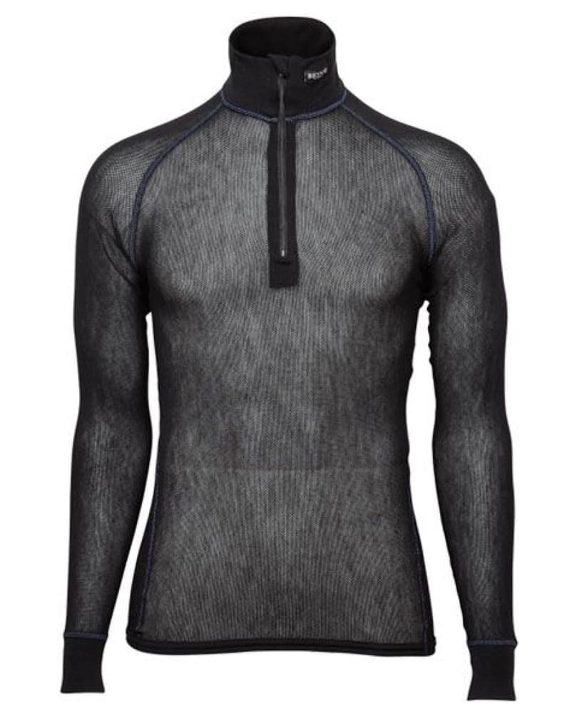 Wool Thermo Light Zip-polo 3/4 Black, view: 0