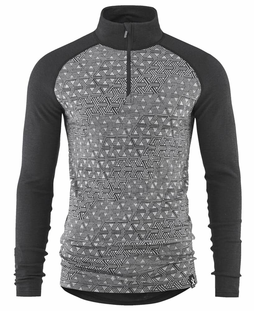 Geo Merino Wool Halfzip Dgrey, view: 0