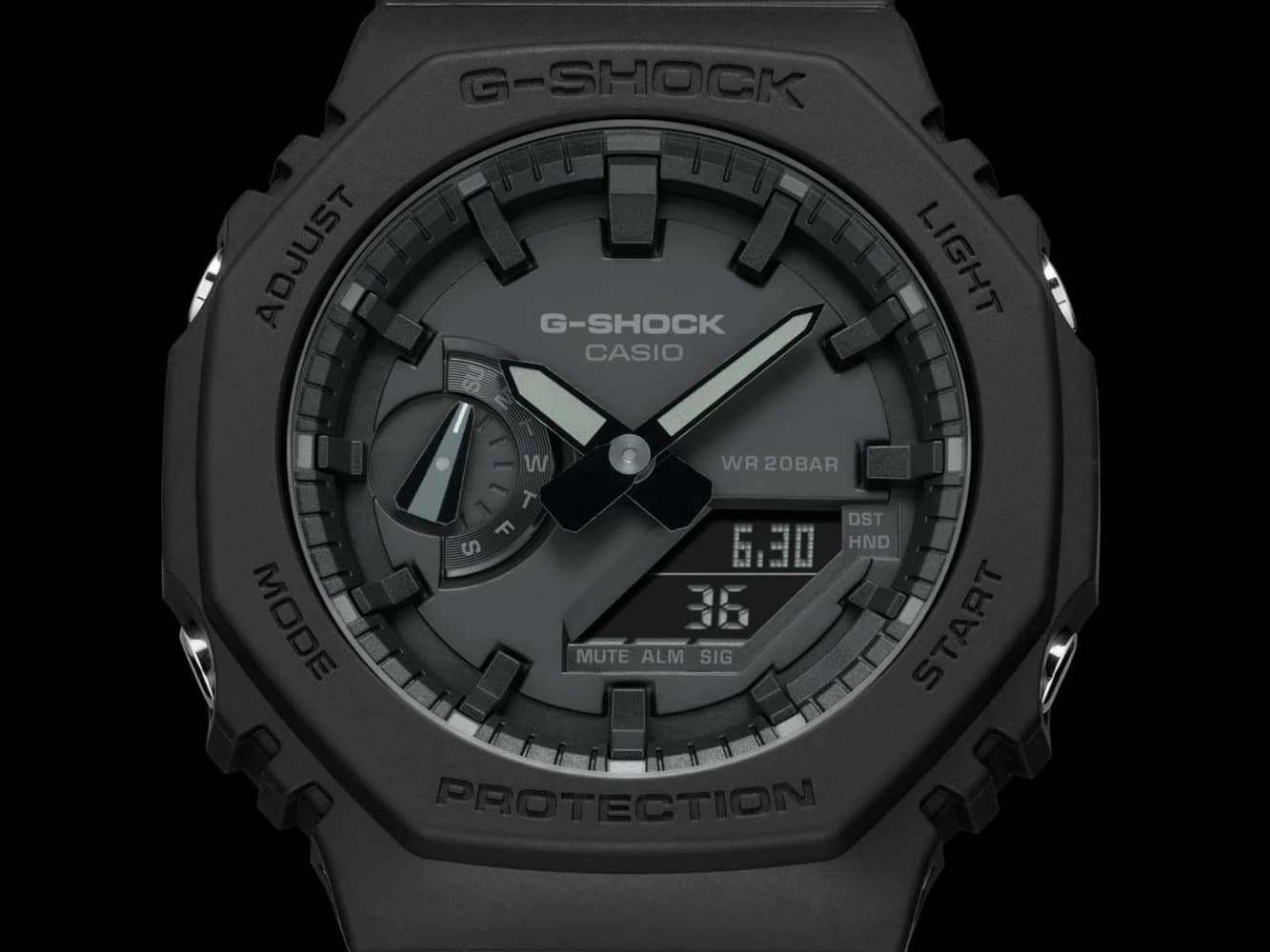 G-Shock GA-2100-1A1ER Svart, view: 2
