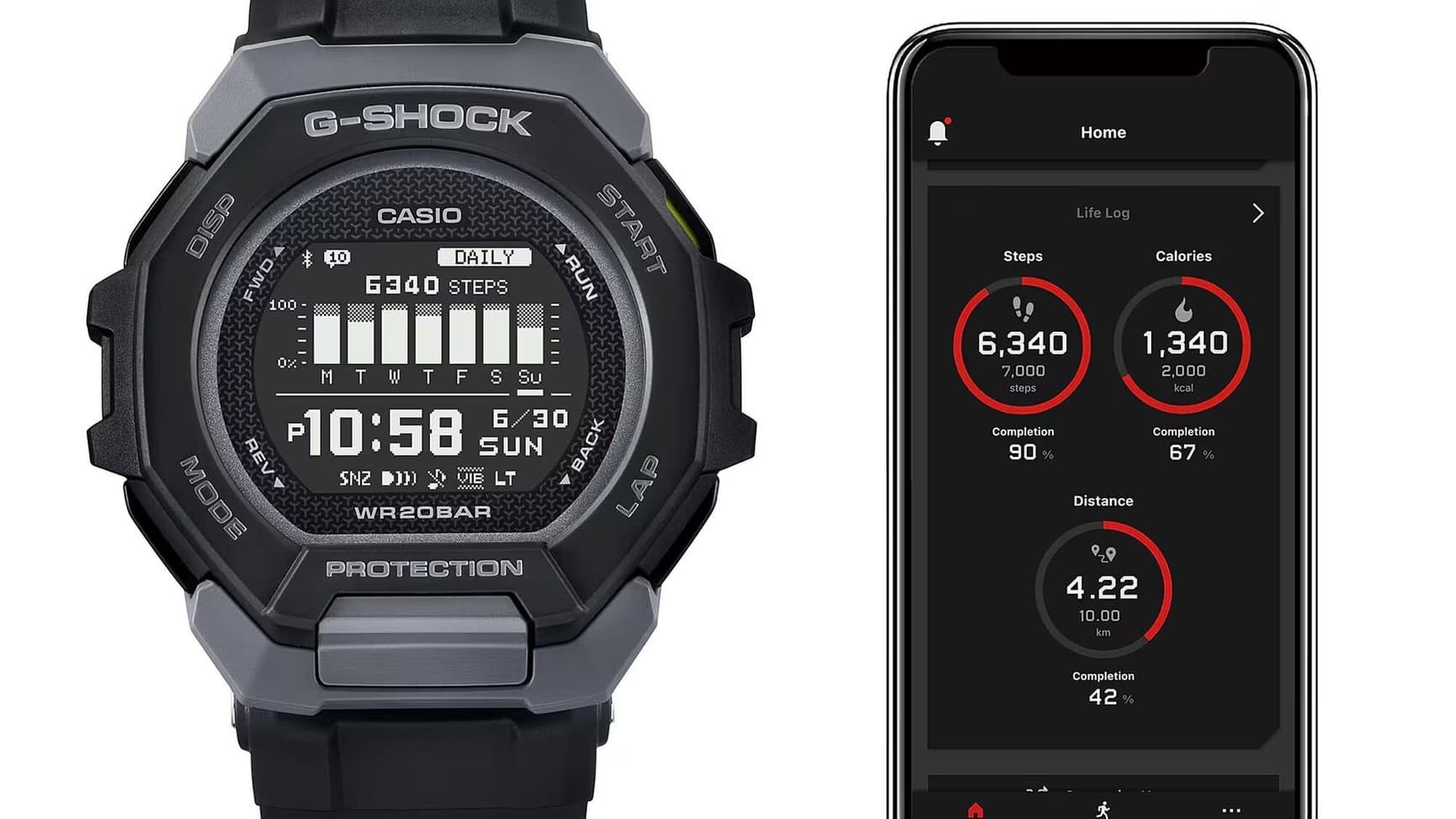 G-Shock GBD-300-1ER Black, view: 6