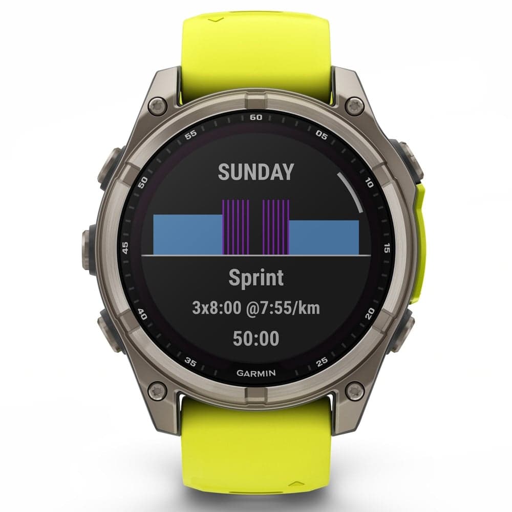Fenix 8 SOLAR 47mm Sapphire Solar Bare Titanium / Graphite Amp Yellow, view: 3