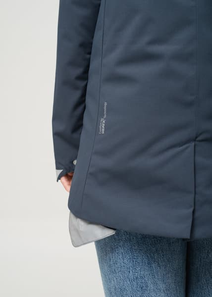 Heated Oslo Coat Womens Navy, view: 12