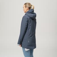 Heated Oslo Coat Womens Navy - view: 4