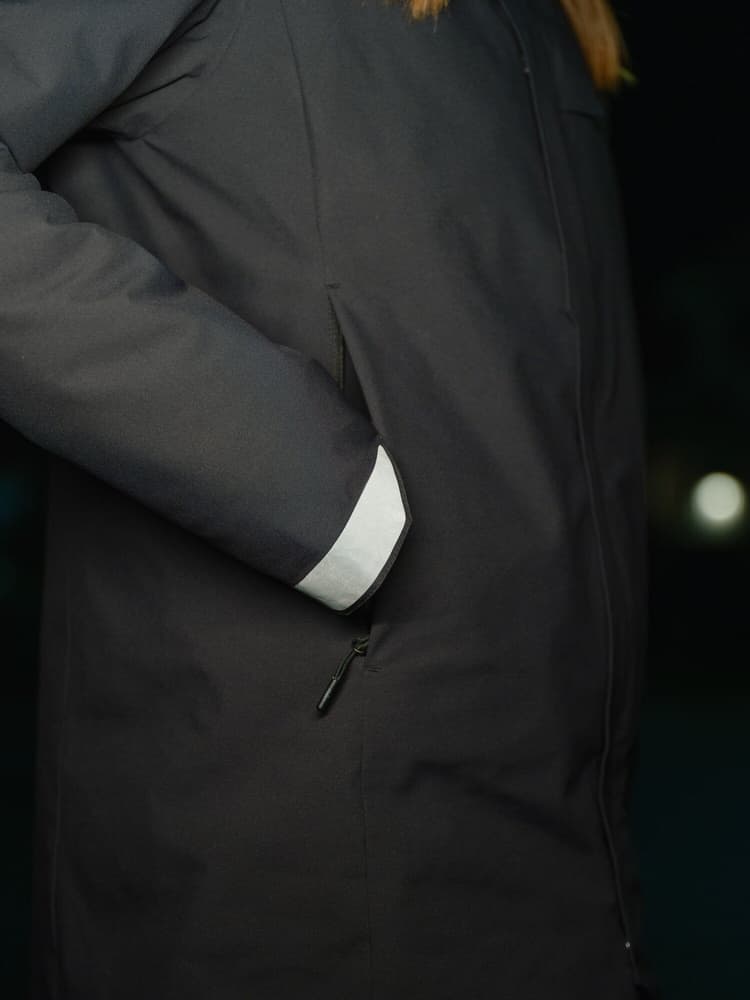 Heated Oslo Coat Womens Navy, view: 14