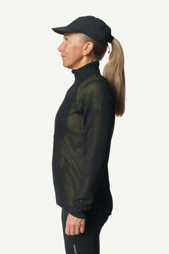 W's Pace Flow Half Zip True Black, view: 2