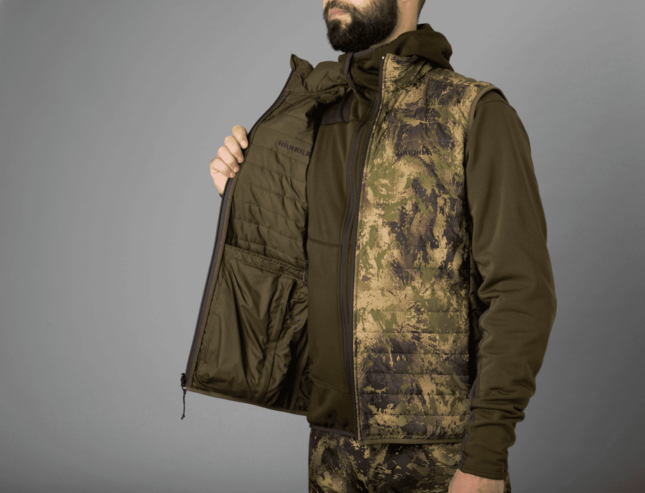 Deer Stalker Camo Reversible Packable Waistcoat Willow green/AXIS MSP/Forest, view: 2