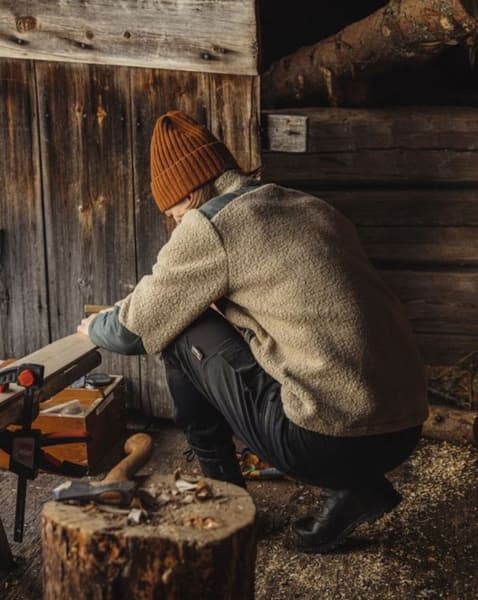 Saruk Wool Pile Mid Full Zip W Sand, view: 3