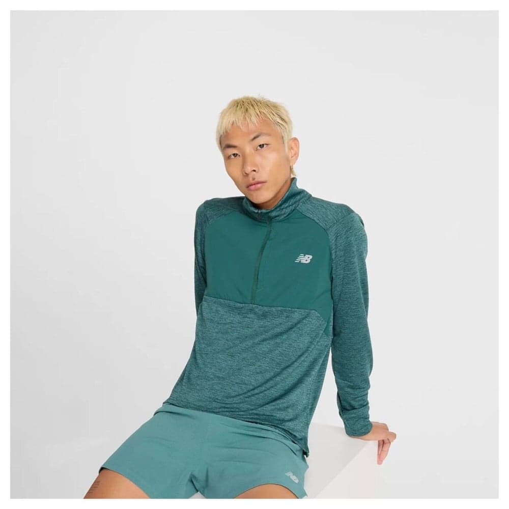 Athletics Heat Grid 1/2 Zip New Spruce, view: 3