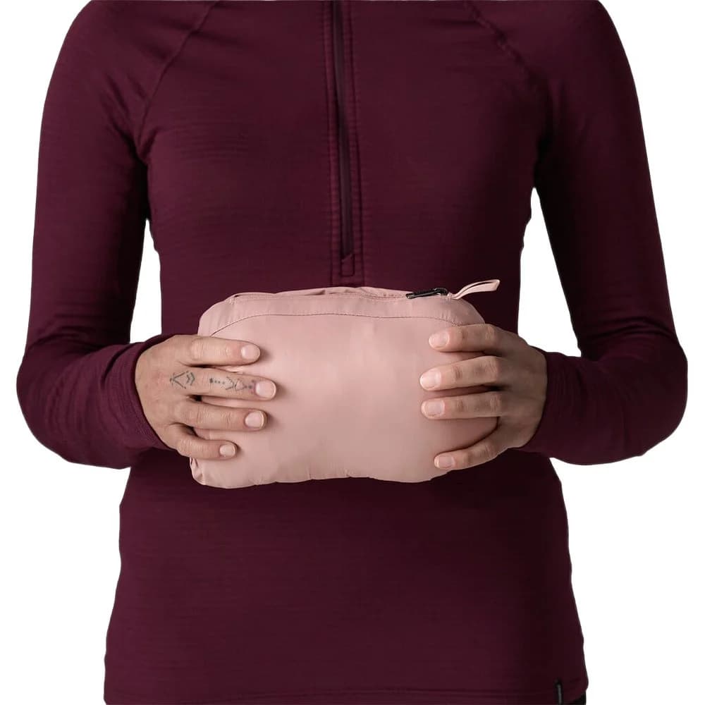 W's Down Sweater Hoody Moonrise Taupe, view: 8