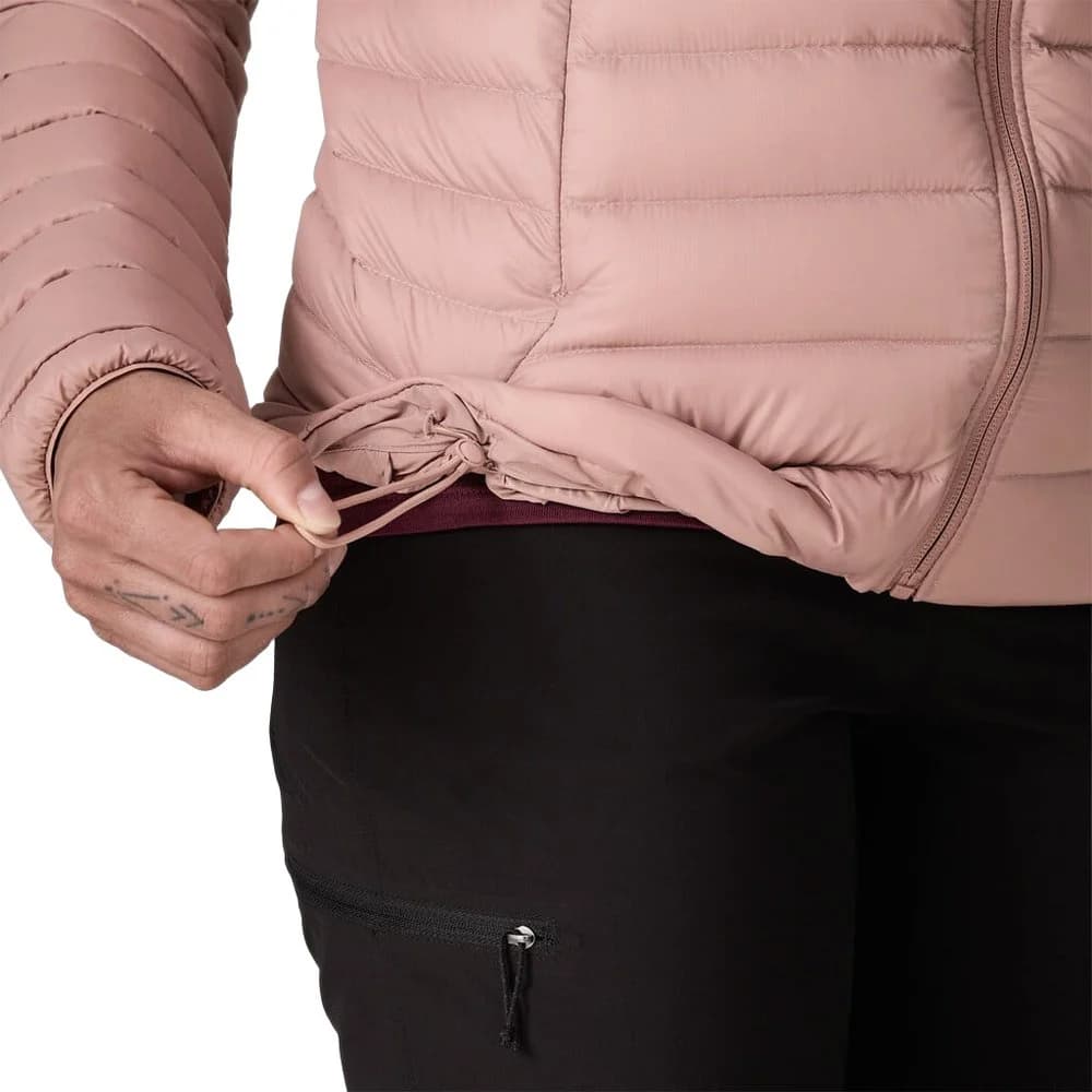 W's Down Sweater Hoody Moonrise Taupe, view: 7