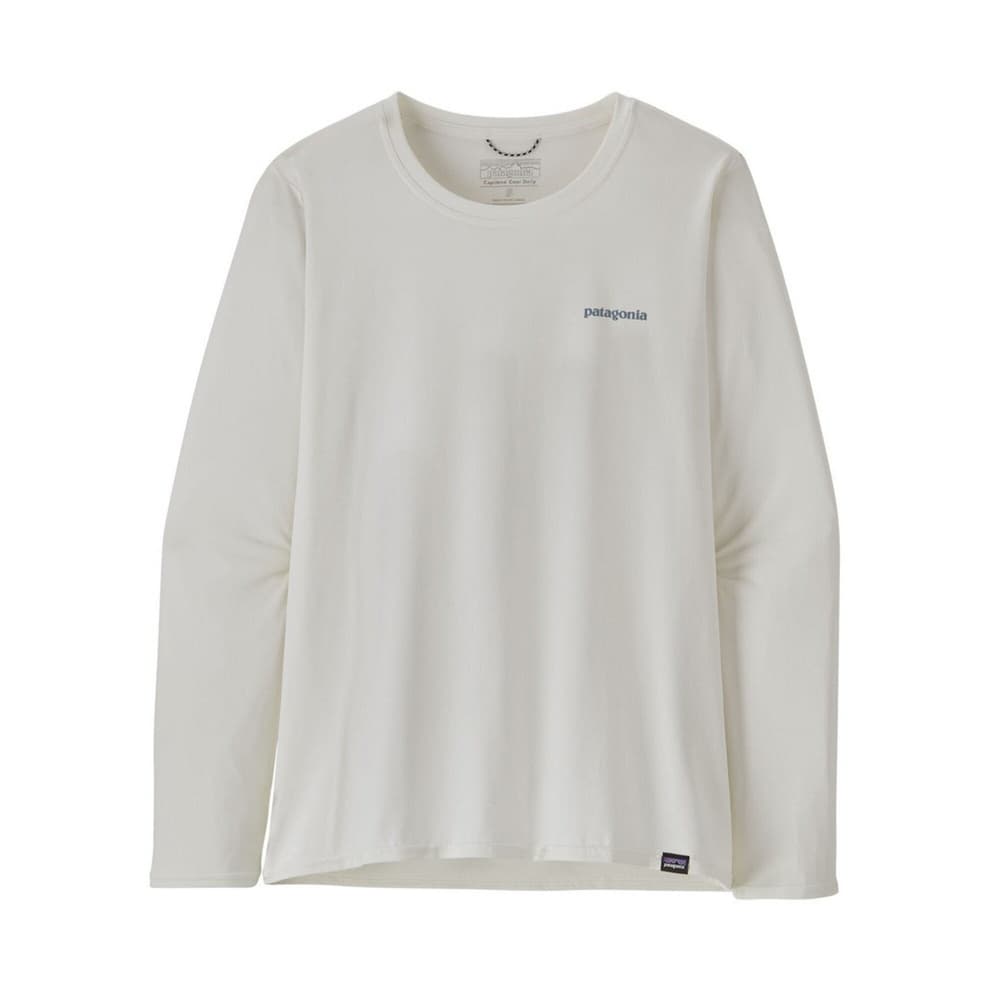 W's L/S Cap Cool Daily Graphic Shirt - Waters Boardshort Logo Light Plume Grey: White, view: 1