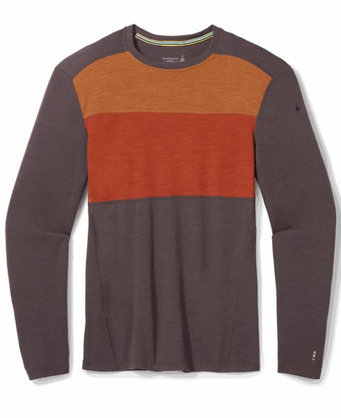Men's Classic Thermal Merino Base Layer Colorblock Crew Shale Heather, view: 0