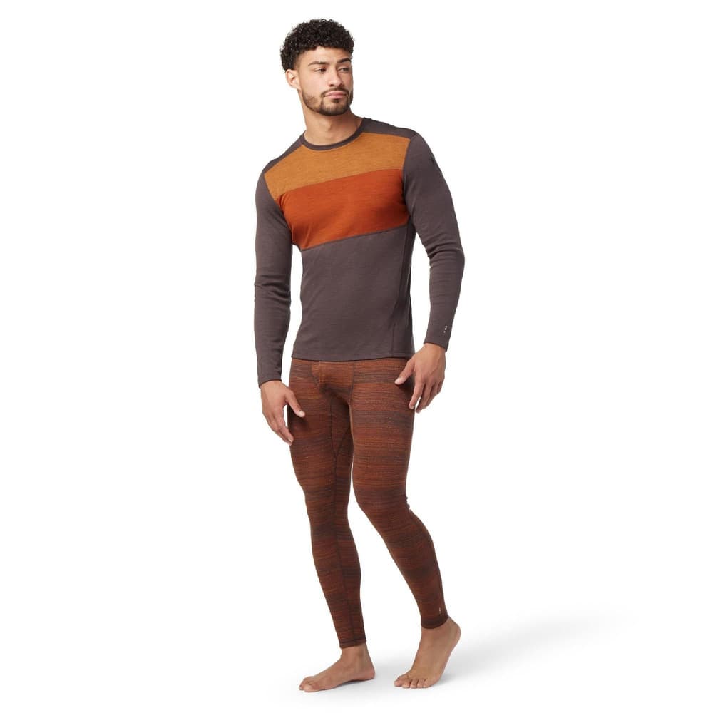 Men's Classic Thermal Merino Base Layer Colorblock Crew Shale Heather, view: 2