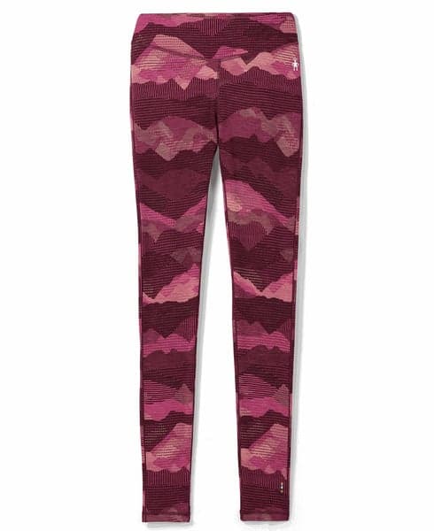 Women's Classic Thermal Merino Base Layer Pattern Bottom Festive Fuchsia Mountain Scape, view: 0