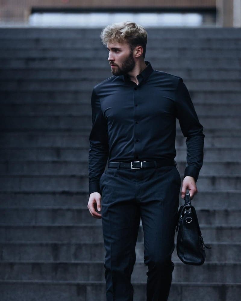 Marcus Slim Sky Blue All Black, view: 4