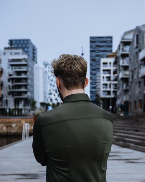 Marcus Slim Sky Blue Forest Green, view: 6