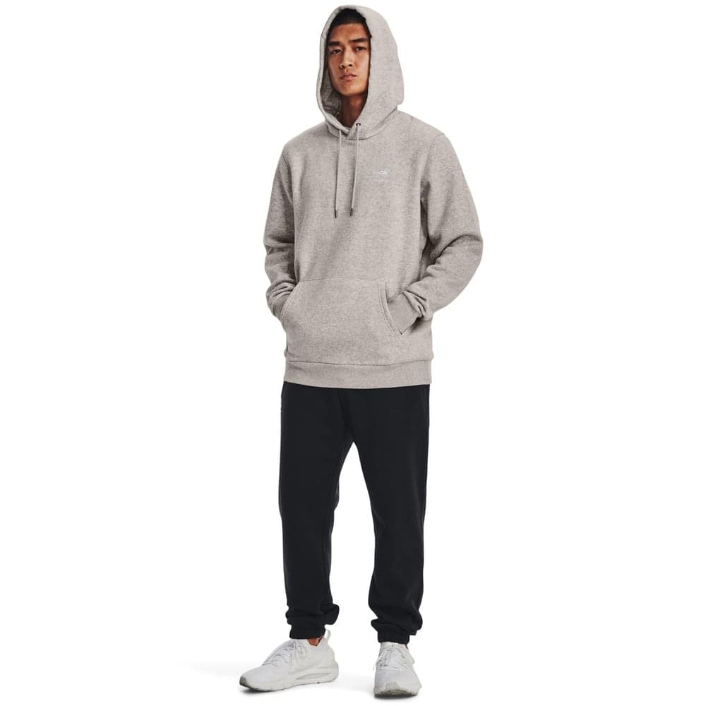Essential Fleece Hoodie Ghost Gray Medium Heather/White, view: 3