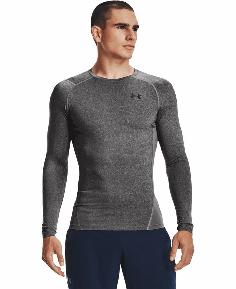 HeatGear Armour Comp LS Carbon Heather/Black, view: 0