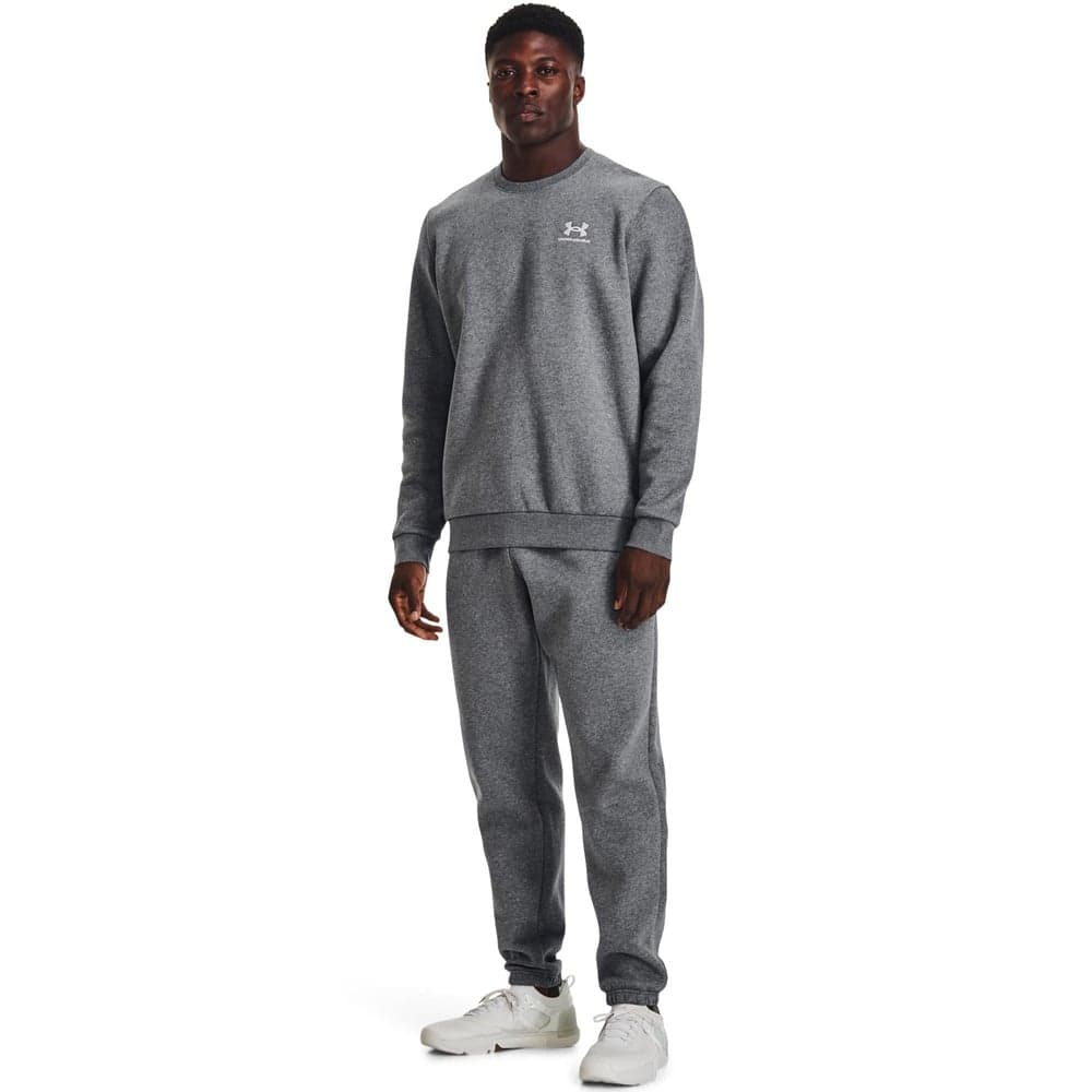 Essential Fleece Crew Pitch Gray Medium Heather/White, view: 2