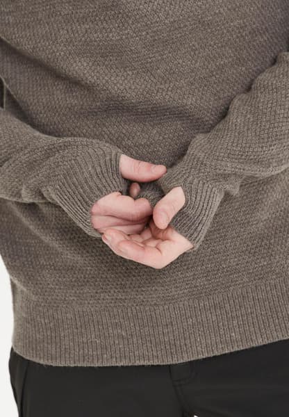 Santus M half Zip Knit Dark Grey Melange, view: 3