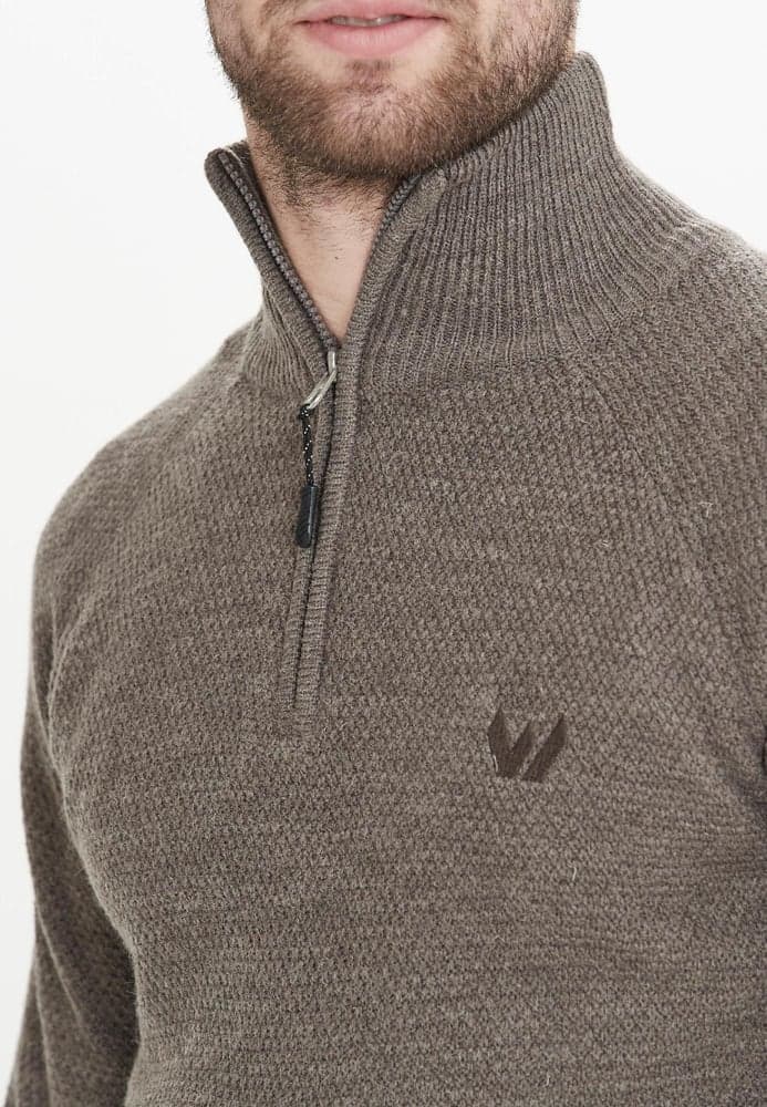 Santus M half Zip Knit Dark Grey Melange, view: 2