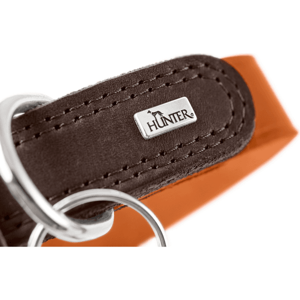 Collar Lemvig 60/M-L Leather Orange/Dark Brown, view: 1