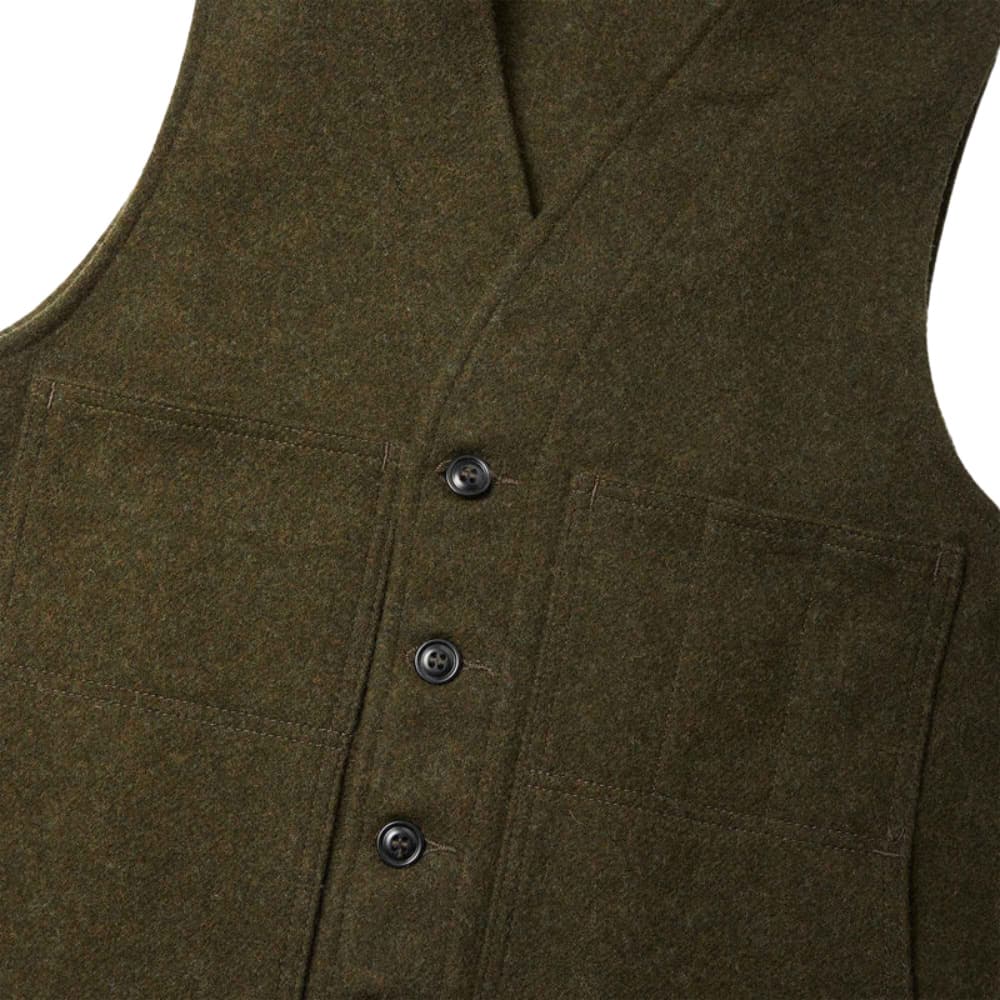 Mackinaw Wool Vest Forest Green, view: 2