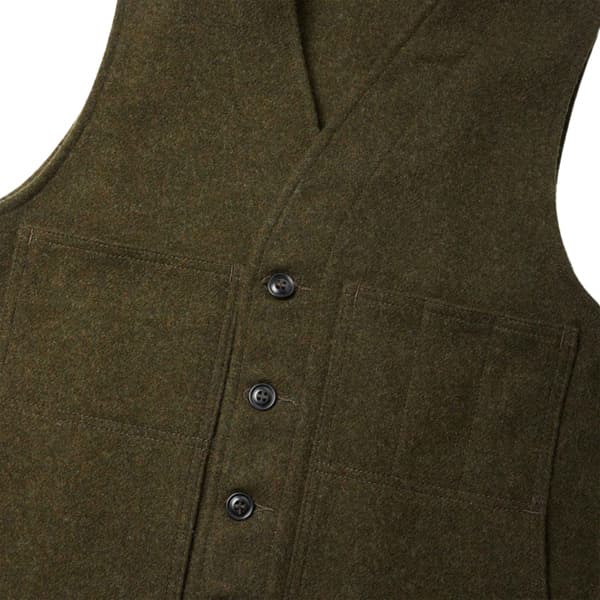 Mackinaw Wool Vest Forest Green, view: 2