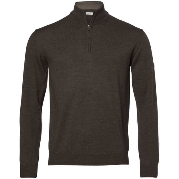 Aston Half Zip Merino Pullover Men Dark Green, view: 0
