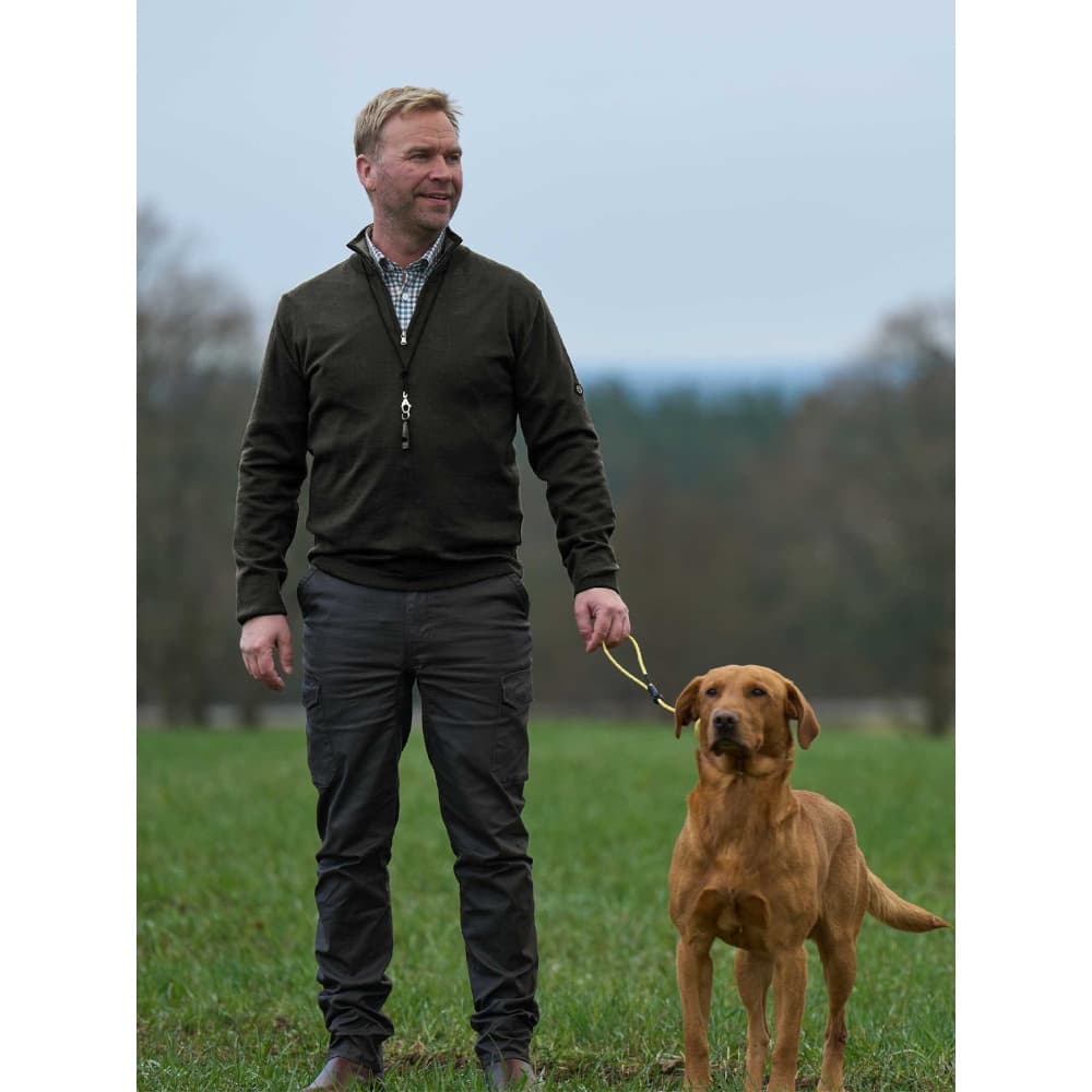 Aston Half Zip Merino Pullover Men Dark Green, view: 2