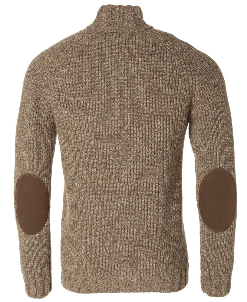 Groby Half Zip Ol Pullover Saddle Brown Neps, view: 1