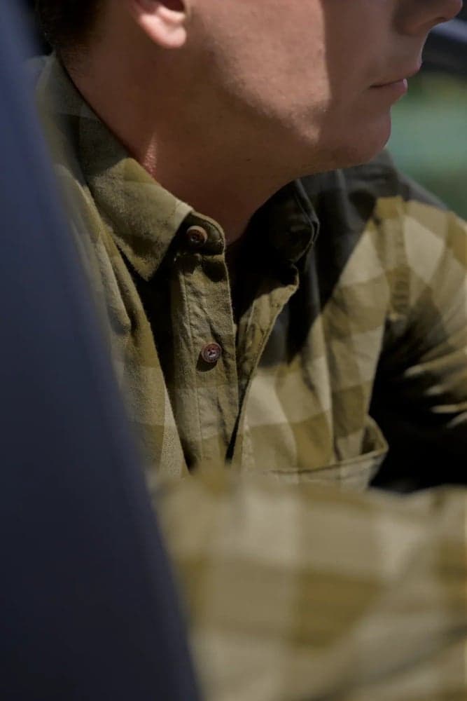 Scandinavian L/S Unisex Dark Olive Check, view: 6