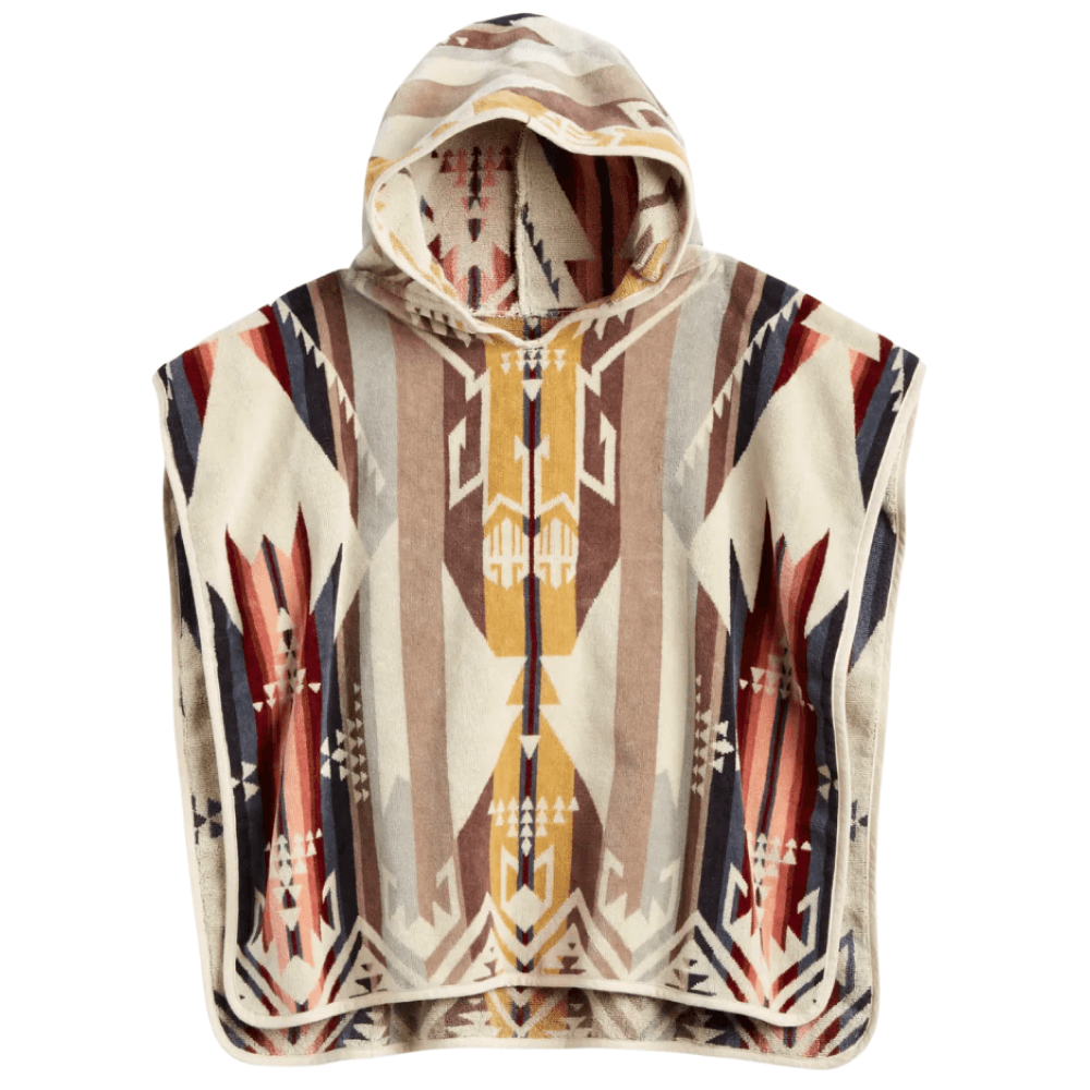 Adult Jacquard Hooded Towel White Sands Tan, view: 0