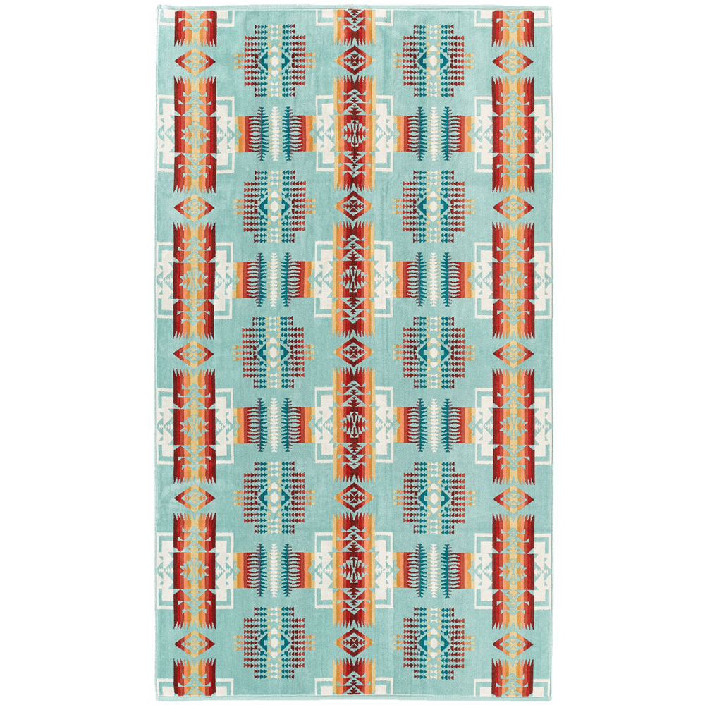 Oversized Jacquard Spa Towel Aqua, view: 0