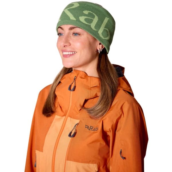 Rab Knitted Logo Headband Dark Fig Green/Fig Green, view: 1