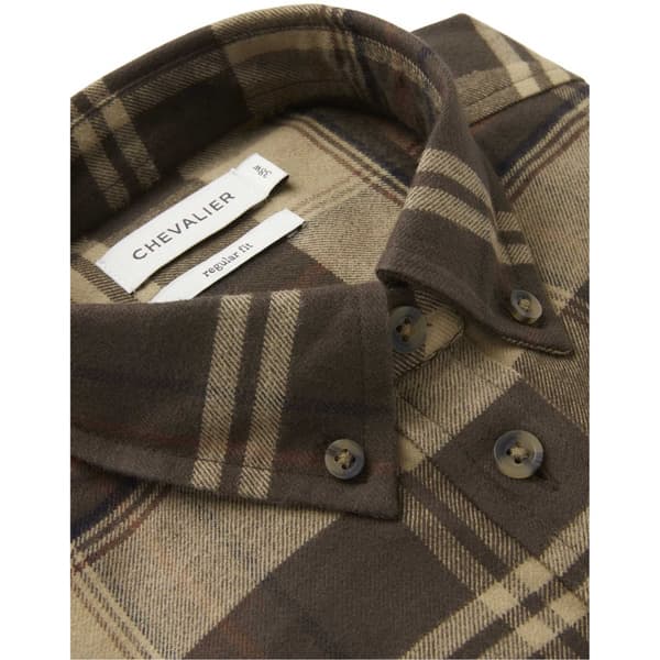 W's Heron Flannel Shirt Soil Brown Checked, view: 1