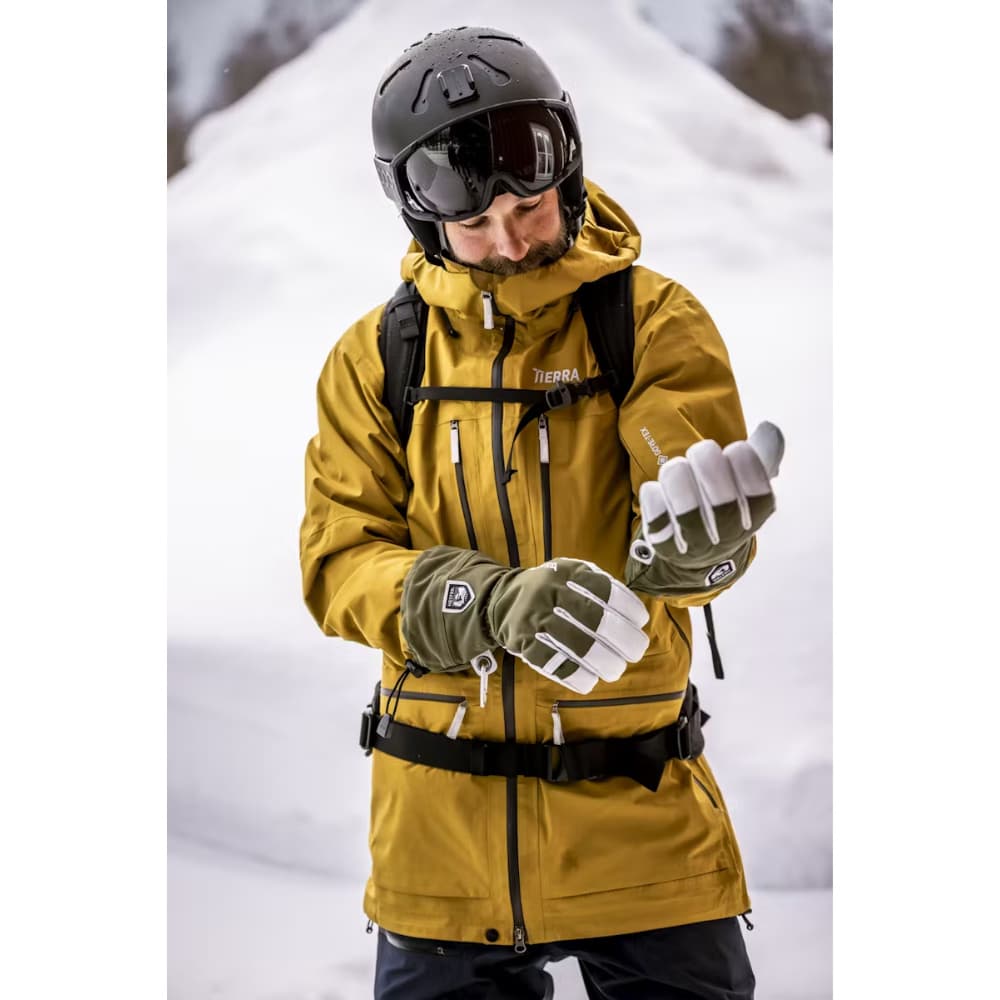 Army Leather Heli Ski 5 Finger Olive, view: 6