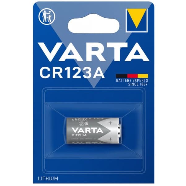 Litiumbatteri Cr123A 3V Blister Silver Grå, view: 1