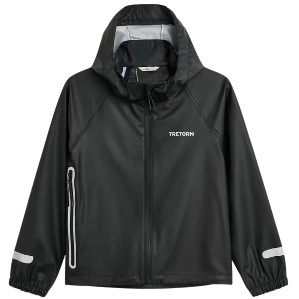 Kids Packable Rainbreaker Set Black, view: 2