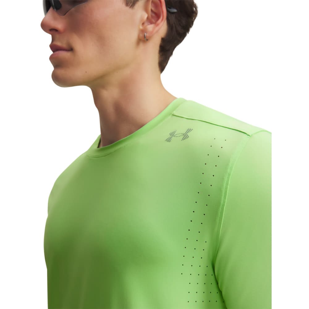 UA Velociti Pro M's Short Sleeve Lumos Lime, view: 2