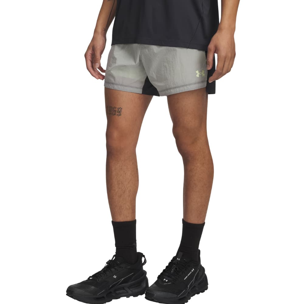 UA M's Trail Run 5' Lined Short Titanium, view: 0