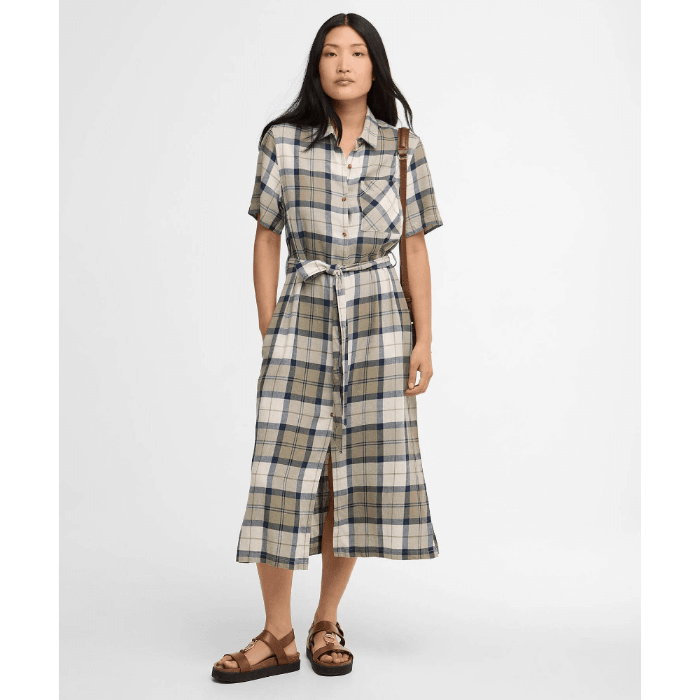 Fern Dress Dress Navy Tartan, view: 1