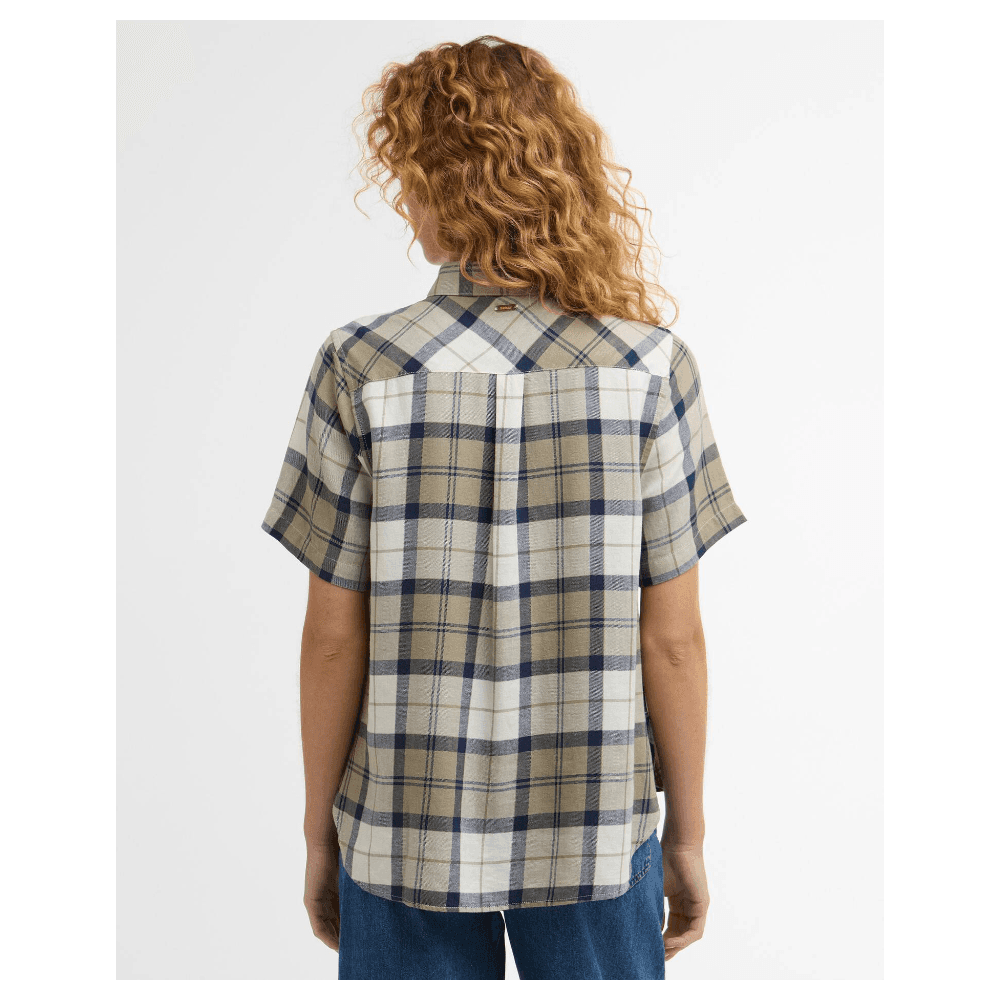 Fern Ss Shirt Dress Navy Tartan, view: 2
