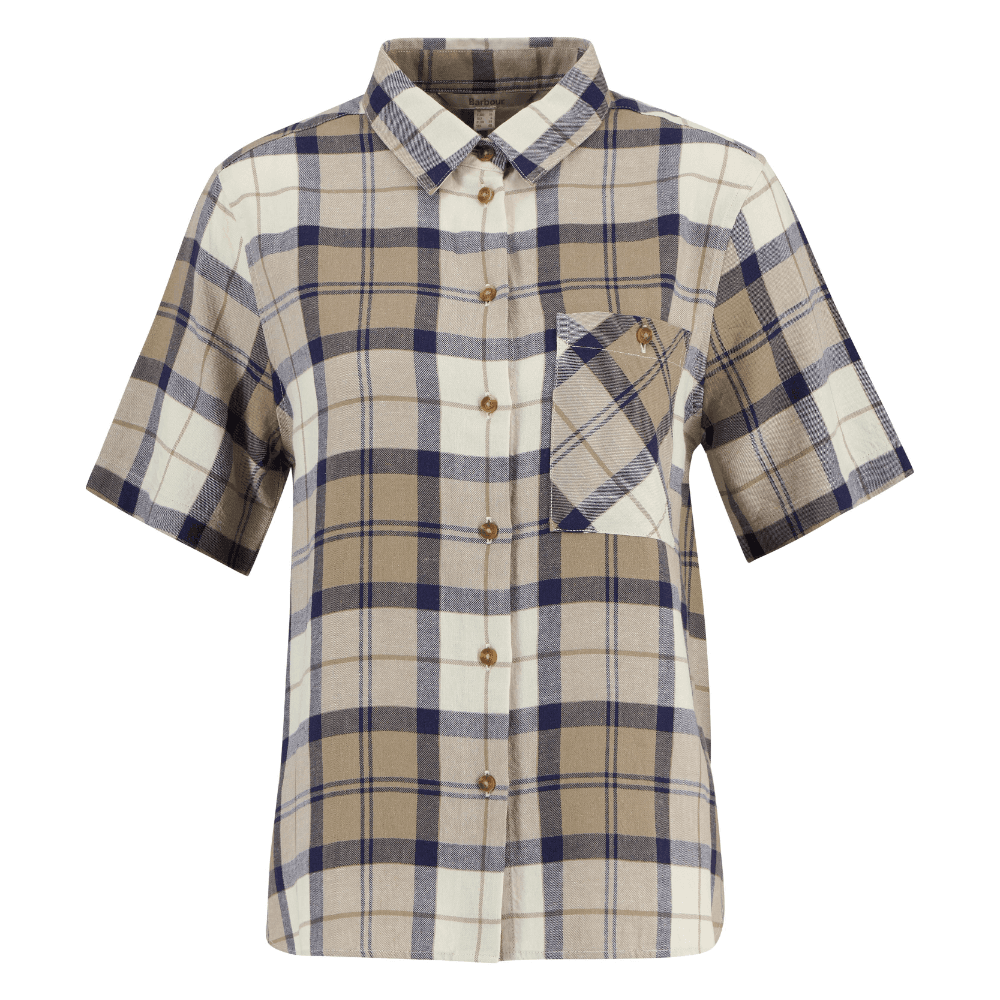 Fern Ss Shirt Dress Navy Tartan, view: 0