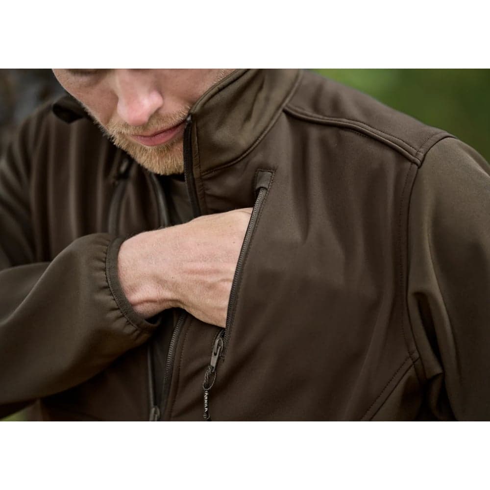 M's Härkila Scandinavian Softshelljacka Willow Green/Shadow Brown, view: 4