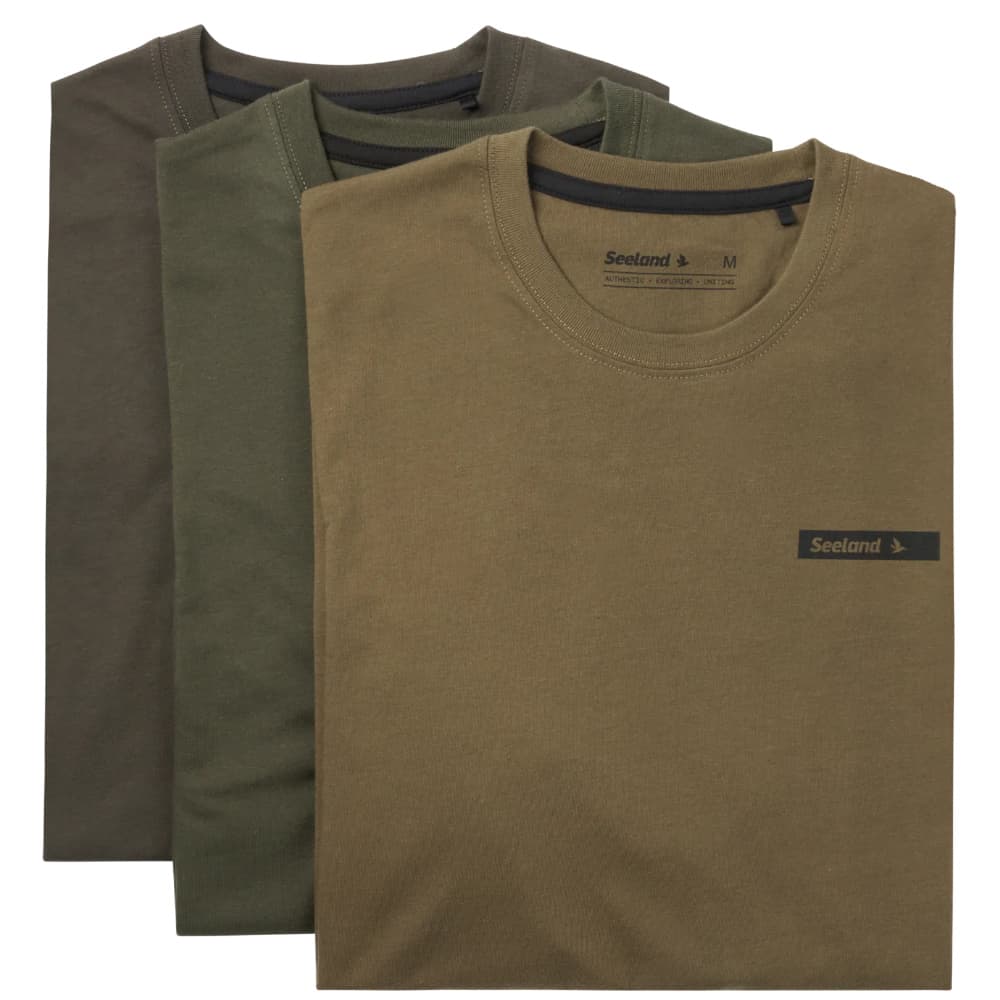 M's T-Shirt, 3-Pack Pine Green/Military Olive/Grape Leaf, view: 0