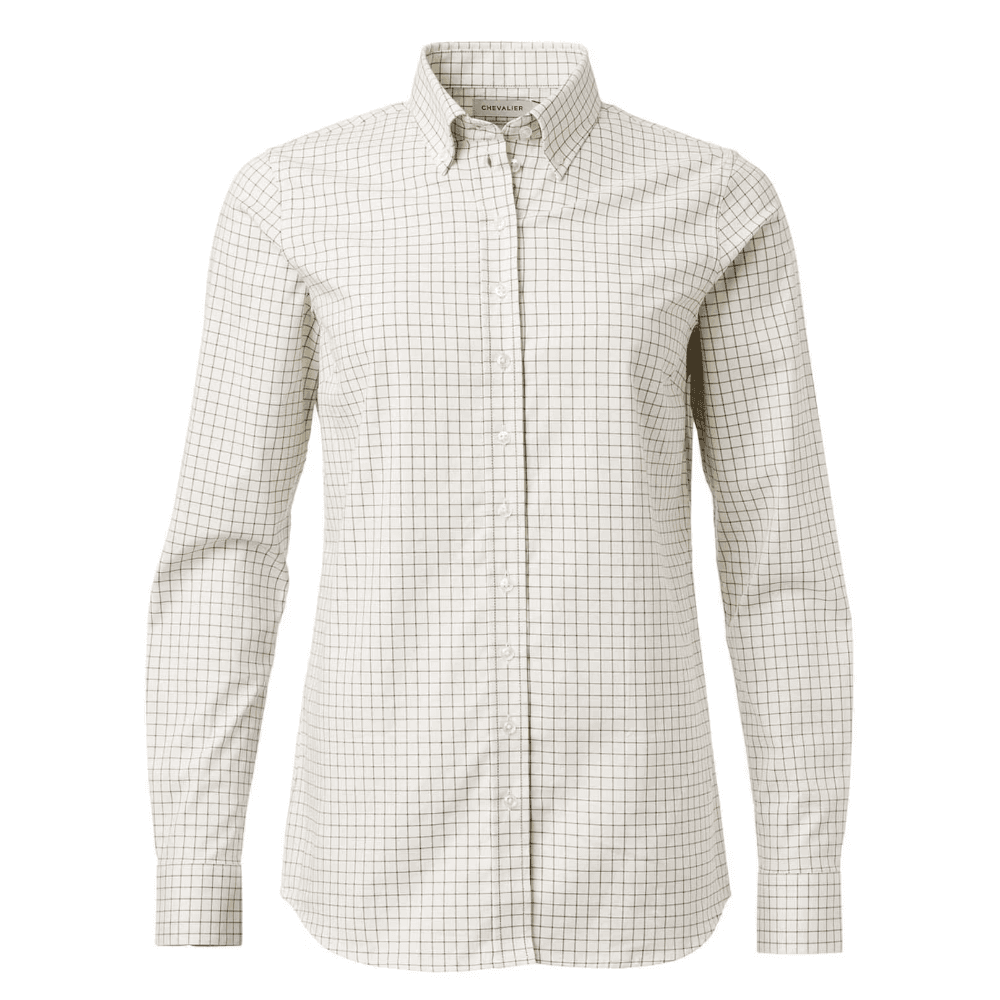 Florence Shooting Fit Stretch Shirt Women Highland Green Tattersall, view: 0